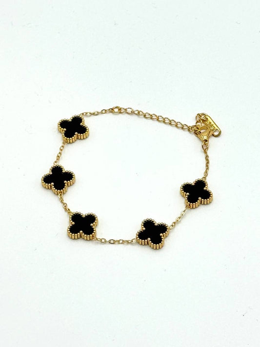 PULSERA VAN CLEEF - DORADO/ TRÉBOL NEGRO