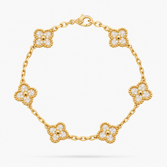 Van Cleef Mini Diamond Gold