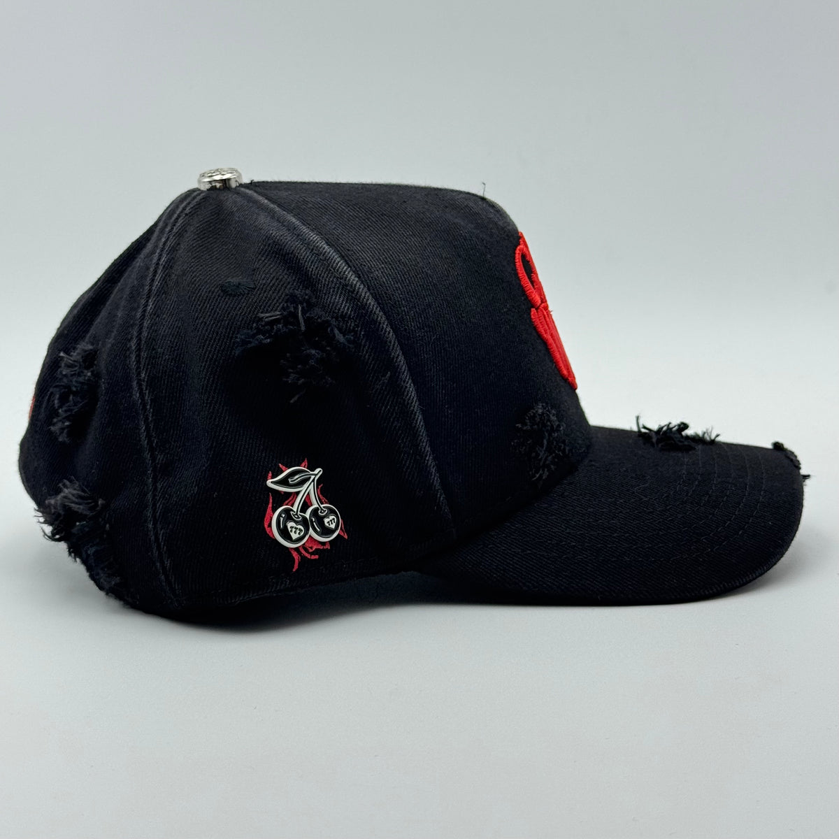 GORRA CASH ONLY - DENIM BLACK/RED (CURVA)