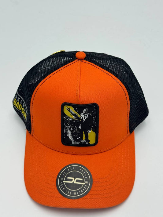 GORRA JC HATS - BAD GUY CURVA/MALLA NARANJA