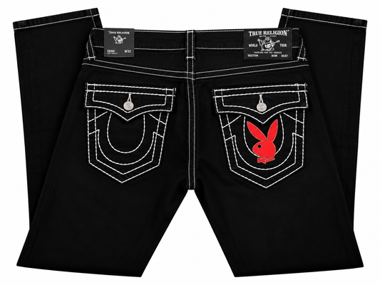 True Religion Black Playboy Bunny Denim