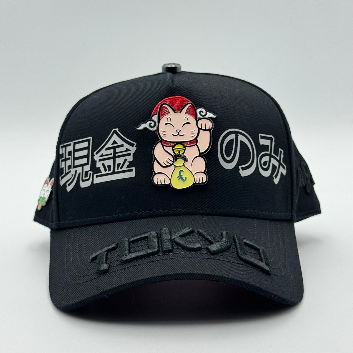 GORRA CASH ONLY - LUCKY CAT BLACK (CURVA)