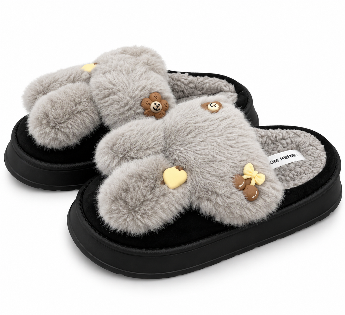 PANTUFLA DAMA BUNNY BLACK