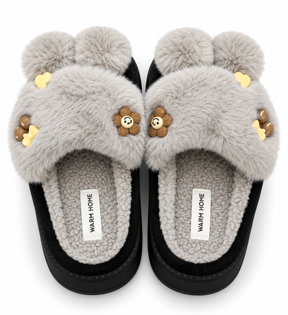 PANTUFLA DAMA BUNNY BLACK
