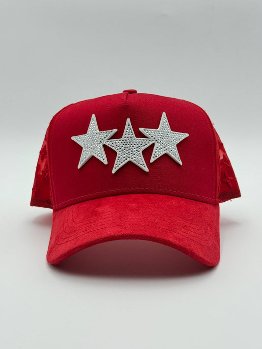 GORRA STAR HATS - TRIPLE RED STAR