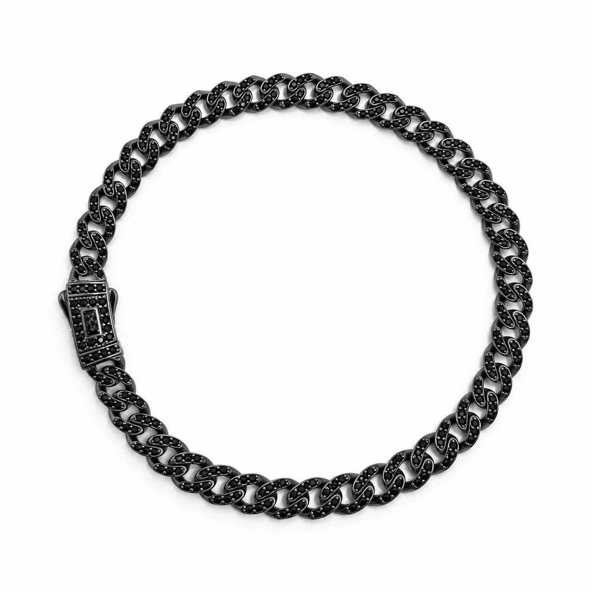 Pulso Cubano Negro Iced – 20 cm | 10.7 g
