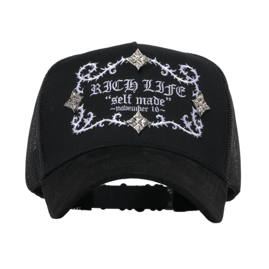 (PREVENTA) GORRA BARBAS HATS X RICO O MUERTO - RICHLIFE BLACK