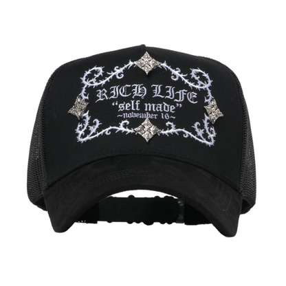 (PREVENTA) GORRA BARBAS HATS X RICO O MUERTO - RICHLIFE BLACK