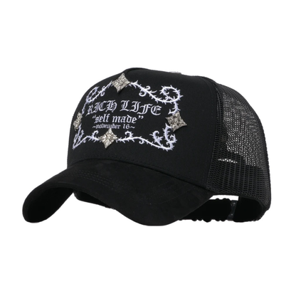 (PREVENTA) GORRA BARBAS HATS X RICO O MUERTO - RICHLIFE BLACK
